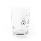 Mintoキャラクターストアのうさぎゅーん！！！おかおシンプル Water Glass :left