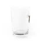 ジャパニャンライフのキジ白ミィの顔ドアップグラス Water Glass :left