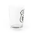 DRIPPEDのROUTE 66-ルート66-モノクロロゴ Water Glass :left