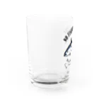 猫と釣り人のKUROMAGURO_EB_1CW Water Glass :left