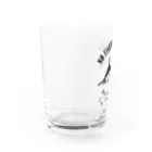 猫と釣り人のKUROKAJIKI_EB_1CW Water Glass :left