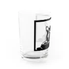 高橋わたがしの切り絵・犬 Water Glass :left