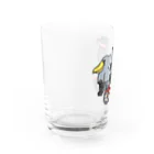 2216studioのチャリンコフレブルちゃん。ブリンドルちゃんとハシビロコウ。 Water Glass :left