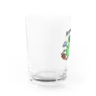 宇宙人 ミドリちゃんグッズのお店のミドリちゃん　何たべる？グラス Water Glass :left