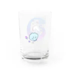 lemon16🍋れもんいろの紫の蛸とシェルボトル グラス左面