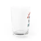 タバタ画房の黒柴親子のいる生活　レトロ Water Glass :left