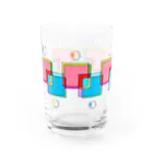 うえきばちのおはじきと透け模様 Water Glass :left