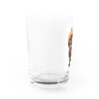 ヒョウ柄にゃんこアルバの被り物王子アルバ(にんじん) Water Glass :left