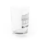 新商品PTオリジナルショップの熊ノ平駅駅舎（モノクロ） Water Glass :left