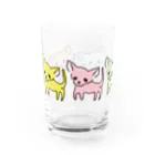 akane_art（茜音工房）のゆるチワワ（カラフル） Water Glass :left