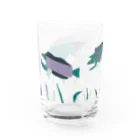 ヤエシノオミセ の長男画伯　【さかな】 Water Glass :left