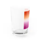 ぽぬぞぬのグラデーション　プライドフラッグ　レズビアン Water Glass :left
