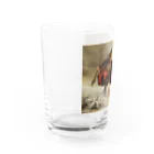 世界の絵画アートグッズのKnud Bergslien《Skiing Birchlegs 王子と山を渡る》 Water Glass :left