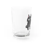 シシシFRIENDSのシシシうさぎ&シシシくろねこ Water Glass :left