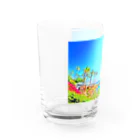 アロハスタイルハワイのラナイ島　フォーシーズンズ　リゾート（イラスト） グラス左面
