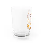 でんや　SUZURI店の雲猫 Water Glass :left