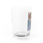 ベースと猫屋の八重桜 簪 Water Glass :left