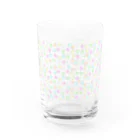 pino子 shopの集まれ！虚無くま！(あっちこっち総柄/シルエット) Water Glass :left