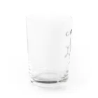 衛星ババロアのno caffeine no life Water Glass :left