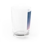 pino子 shopのこんばんは三日月【風景写真】 Water Glass :left