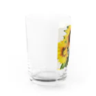 サバの母にもらった向日葵 Water Glass :left