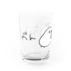 漣猗のゆるとりーず　なかよし　しろ&さくら Water Glass :left