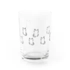 墨ねこさんしょっぷの墨ねこさん沢山ver Water Glass :left