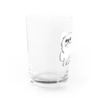 ペキニーズとかわんことか。の我が道を行くペキニーズ（白） Water Glass :left