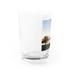 Aloha Blue Skyのevening Water Glass :left