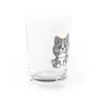 春風工房の２人は仲良し秋田犬 Water Glass :left