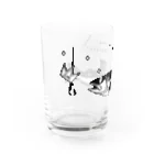 イラスト MONYAAT のキングサーモンへ Water Glass :left