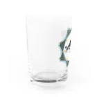 Grün Libelle商店のハグロトンボとねこちゃん Water Glass :left