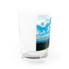 今日も酒がうめえの青空 Water Glass :left