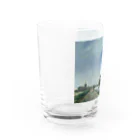 世界の絵画アートグッズのヨハン・バルトルト・ヨンキント 《オーフェルスヒー近くの曳舟道》 Water Glass :left