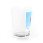 さつきうさぎえびえびショップのさむさむえび丸〜背景＆サイン入り〜 Water Glass :left