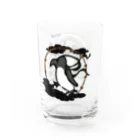イルカのTシャツ屋さん🐬の風ペン雷ペンギンちゃん Water Glass :left