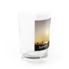 水彩屋のSunset Water Glass :left