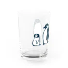 かわずやのぺんぎんのおやこ（線画） Water Glass :left