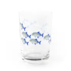 Astrio SUZURI店の魚の群れ カスミアジ Water Glass :left