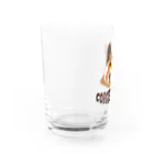 SantaClodaのコーギーズヘッドのコーギーマスクロゴ Water Glass :left