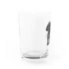 chippokeのトイプードル ブラック Water Glass :left