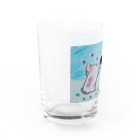 にゃんにゃぁワールドのハイタッチ猫 Water Glass :left