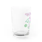 ハッピー卐ランド(ハッピーまんじランド)の琵琶法師 紫緑 ネオン Water Glass :left