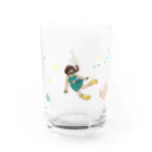 ウクレレちゃんと女の子のウクレレちゃんグラス Water Glass :left