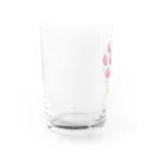 Yon.の濃いピンクの花束 Water Glass :left
