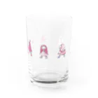 illustration akko shopのお散歩ずきんPink Water Glass :left