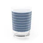 many many stripes.のボーダー青 Water Glass :left