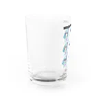 レモンかわいい女子♥️オリジナルショップのレモン手書きかわいいメガネ女子ちゃん♥️ Water Glass :left