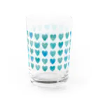 さくらもちゅ*のハートときどき猫　ミントグリーン Water Glass :left