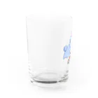 🌷🐇あざにゃの明太子をたべたい青うさぎ Water Glass :left